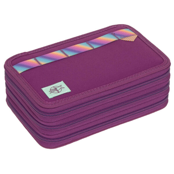 LÄSSIG 3-Fach Federmäppchen Unique Lilac