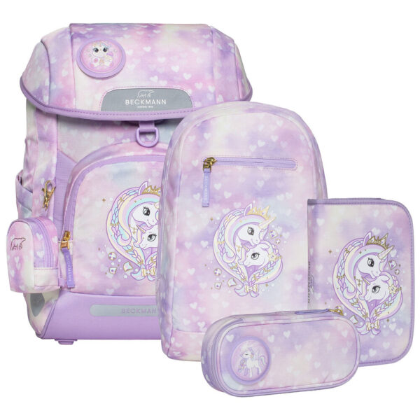 Beckmann Plus Air Schulranzen-Set 6tlg Unicorn Princess Pur