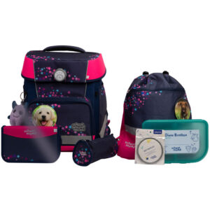 School-Mood Champion Schulranzen-Set 7tlg Leni Hund