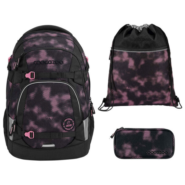 coocazoo MATE Schulrucksack-Set 3tlg mit TB Pink Illusion