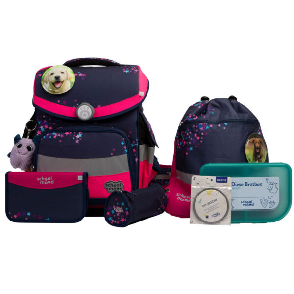 School-Mood Timeless Schulranzen-Set 7tlg Leni Hund