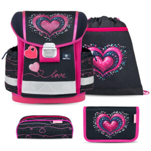 Belmil Classy Schulranzen-Set 4tlg Dark Pinky