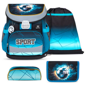 Belmil Mini-Fit Schulranzen-Set 4tlg Fire Football
