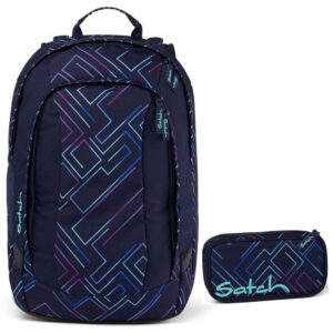 Satch Air Schulrucksack-Set 2tlg Purple Laser