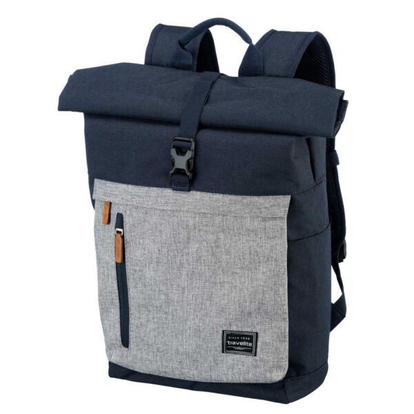 Travelite Basics Rollup Rucksack Marine-Grau