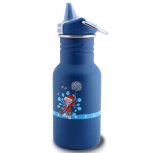 Klean Kanteen Kid Classic Trinkflasche 355ml mit Sport Cap Sandmännchen Pustebl