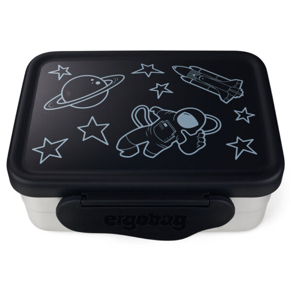 Ergobag Edelstahl Brotdosen-Set Schwarz