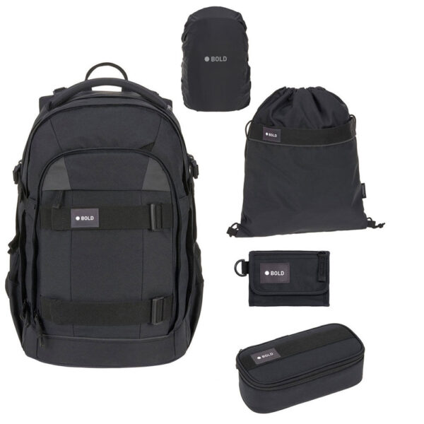 Bold Origin Schulrucksack-Set 5tlg Black