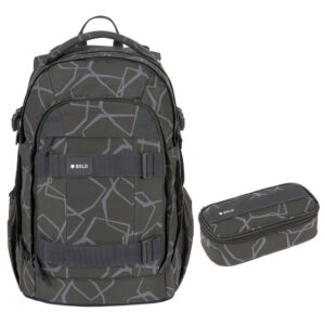 Bold Origin Schulrucksack-Set 2tlg Edges Grey