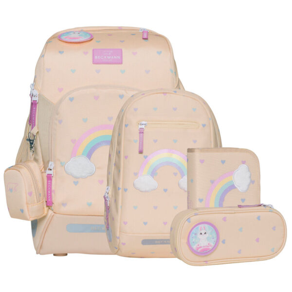 Beckmann Active Air FLX Schulrucksack-Set 6tlg Yellow Heart