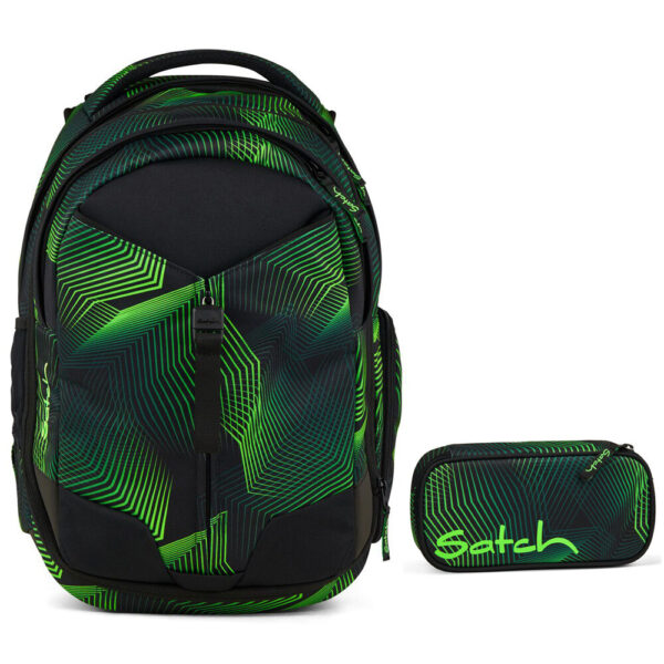 Satch Match Schulrucksack-Set 2tlg Seismic Green