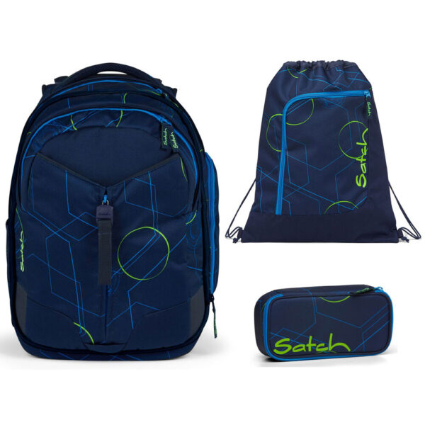 Satch Match Schulrucksack-Set 3tlg Blue Tech BU