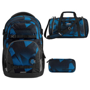 coocazoo PORTER Schulrucksack-Set 3tlg Electric Ice