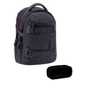 Wave Infinity Schulrucksack-Set 2tlg Posh Black