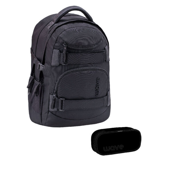 Wave Infinity Schulrucksack-Set 2tlg Posh Black