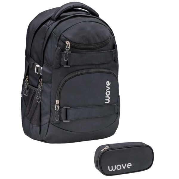 Wave Infinity Schulrucksack-Set 2tlg Black