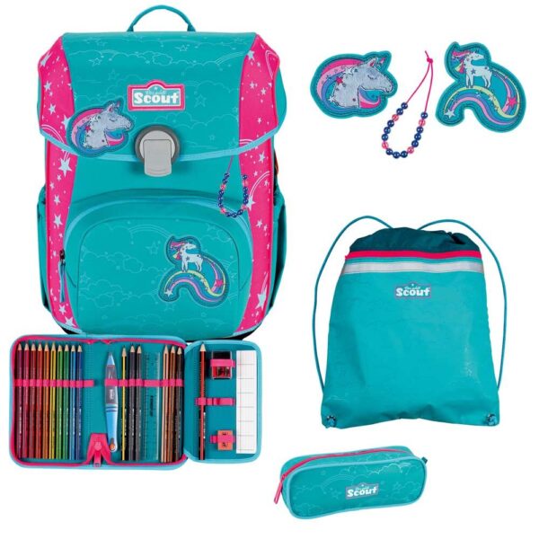 Scout Neo Schulranzen-Set 4tlg Unicorn