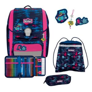 Scout Genius Schulranzen-Set 4tlg Magic Sea
