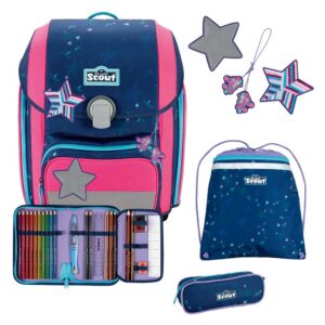 Scout Genius Schulranzen-Set 4tlg Pretty Star