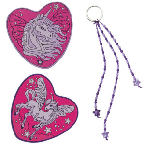 DerDieDas Wechselbuttons Set 3tlg Pretty Unicorn