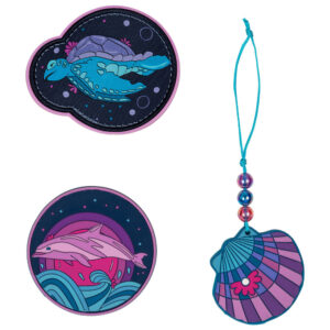 DerDieDas Wechselbuttons Set 3tlg Deep Ocean