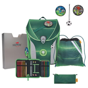 DerDieDas ErgoFlex Max Schulranzen-Set 5tlg Soccer Green