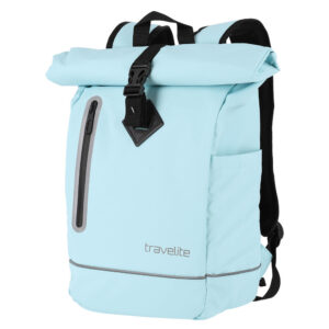 Travelite Basics Roll-Up Rucksack Hellblau