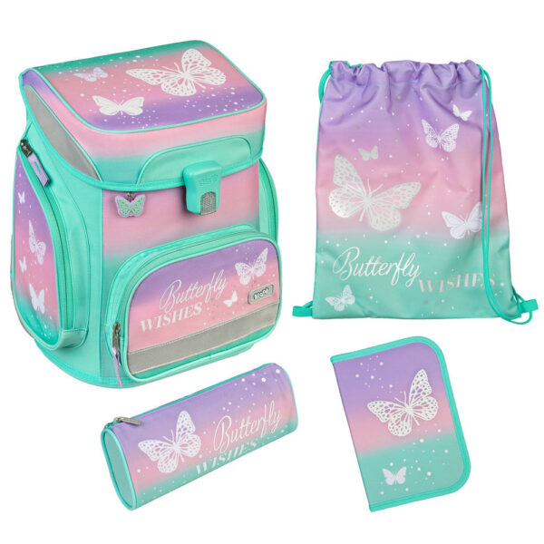 Scooli EasyFit Schulranzen-Set 5tlg Butterfly Wishes