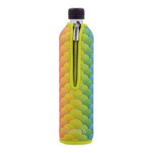 Doras Glasflasche mit Neoprenbezug 500 ml Schuppe
