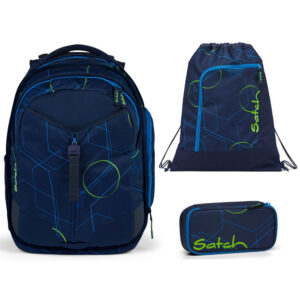 Satch Match Schulrucksack-Set 3tlg Blue Tech BU