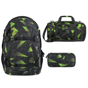 coocazoo MATE Schulrucksack-Set 3tlg Lime Flash