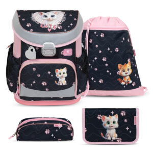Belmil Mini-Fit Schulranzen-Set 4tlg Cute Kitten