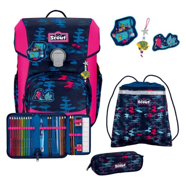 Scout Neo Schulranzen-Set 4tlg Magic Sea