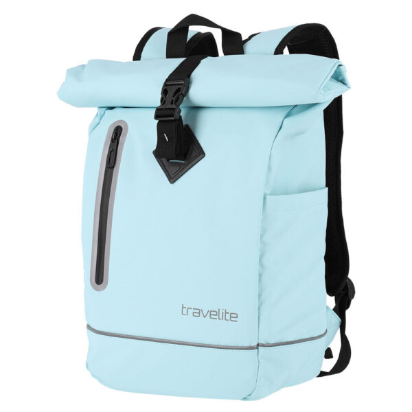 Travelite Basics Roll-Up Rucksack Hellblau