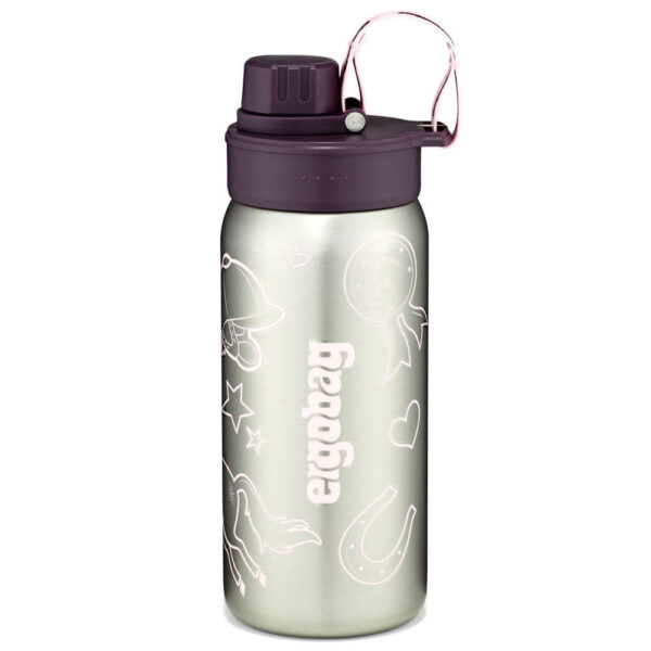 Ergobag Edelstahl Trinkflasche 0,5l Lila