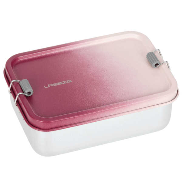 LÄSSIG Edelstahl Brotdose Solid Berry/Rose