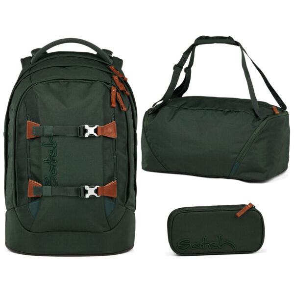 Satch Pack Schulrucksack-Set 3tlg Nordic Forest Green
