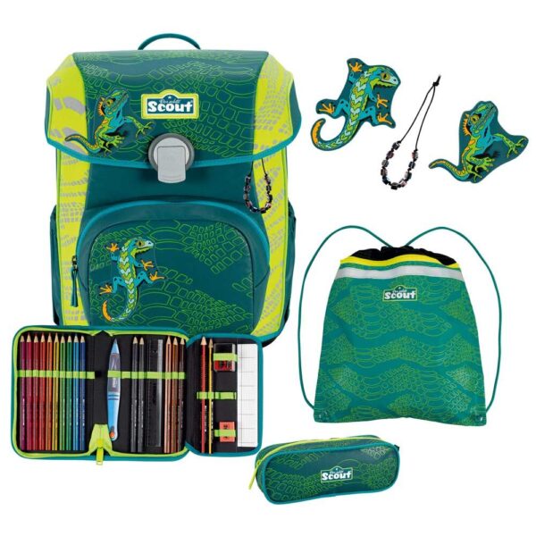 Scout Neo Schulranzen-Set 4tlg Lizard