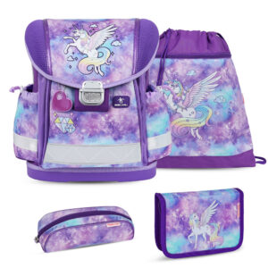 Belmil Classy Schulranzen-Set 4tlg Diamond Unicorn