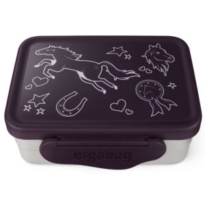 Ergobag Edelstahl Brotdosen-Set Lila