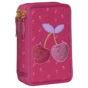 Beckmann 3-Fach Federmäppchen Cherry