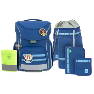 LÄSSIG Slim Unique Schulranzen-Set 7tlg Dark Blue