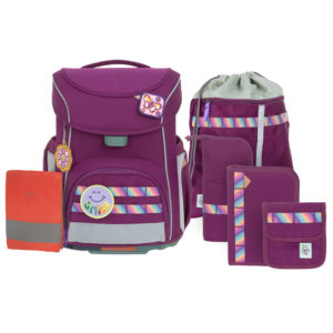 LÄSSIG Slim Unique Schulranzen-Set 7tlg Lilac