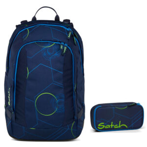 Satch Air Schulrucksack-Set 2tlg Blue Tech