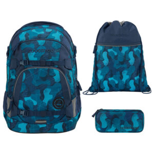 coocazoo MATE Schulrucksack-Set 3tlg mit TB Cloudy Camou