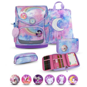 Belmil Premium Compact Plus Schulranzen-Set 5tlg Moonlight