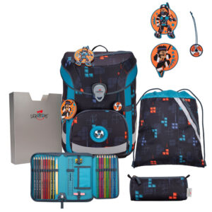 DerDieDas ErgoFlex Easy ST Schulranzen-Set 5tlg Ninja Fighter