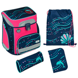 Scooli EasyFit Schulranzen-Set 5tlg Dotty Dolphin