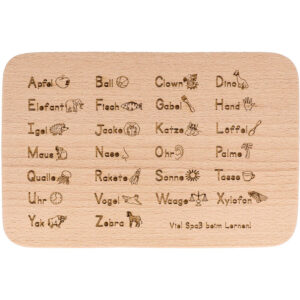 Spruchreif Frühstücksbrettchen ABC