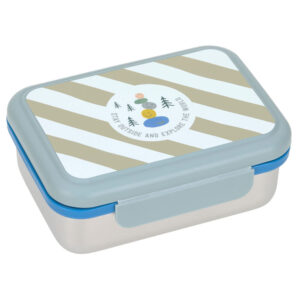 LÄSSIG Edelstahl Brotdose Sunny Explorer Green